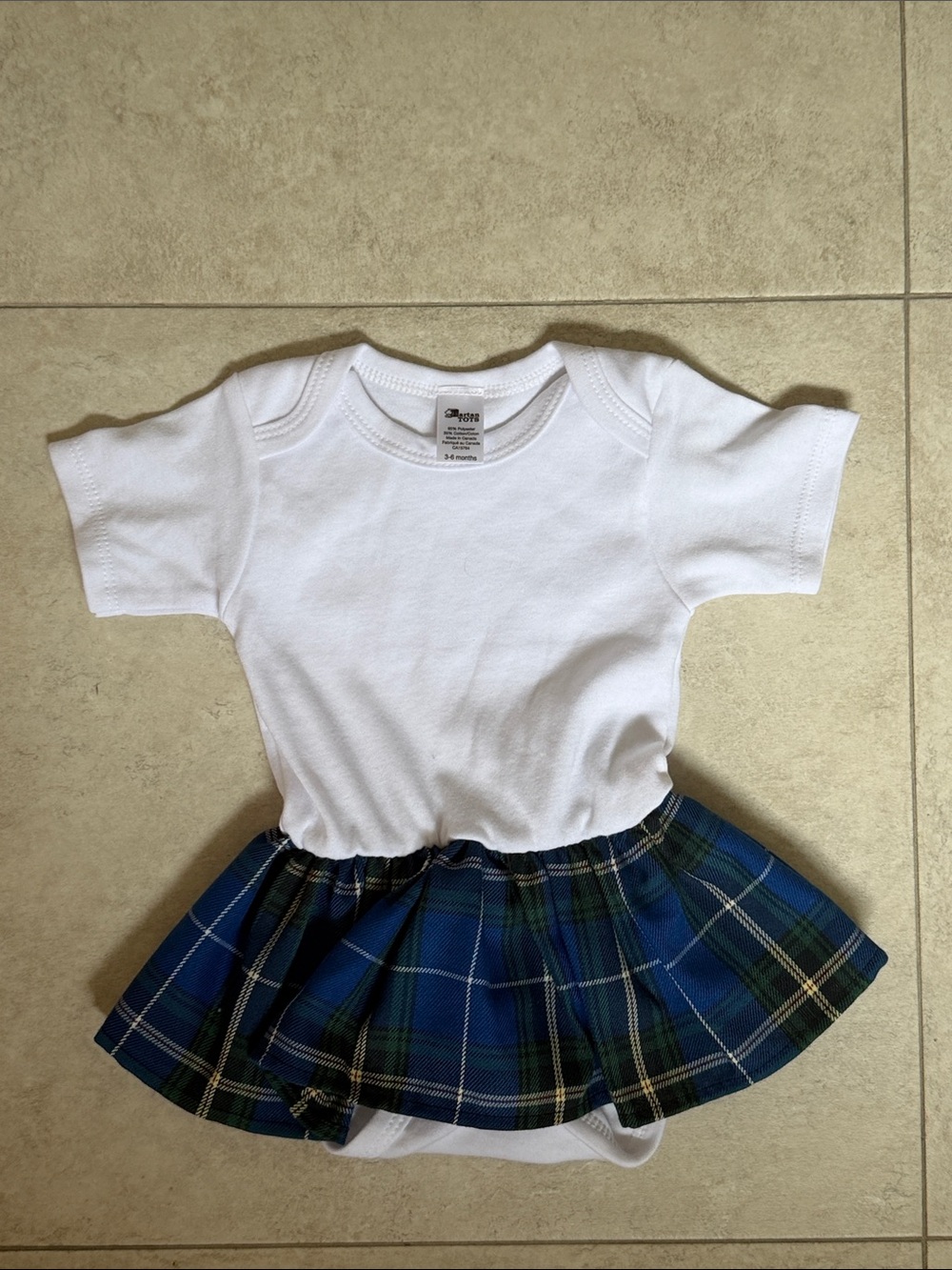 Nova Scotia Tartan onesie 3-6M